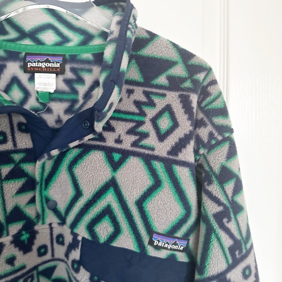 Patagonia | Lightweight Synchilla Aztec Snap-T Fleece Pullover Size L - Picture 2 of 4